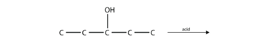 3-pentanol reacts with acid.