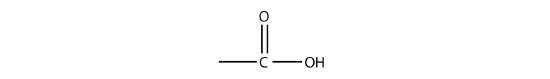 Structure of a carboxyl group.