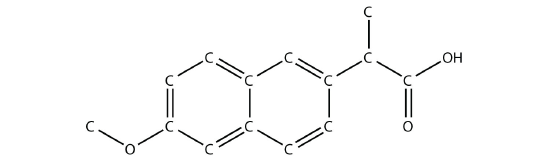 Structure of naproxen.
