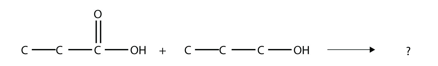 El ácido propanoico reacciona con propanol.