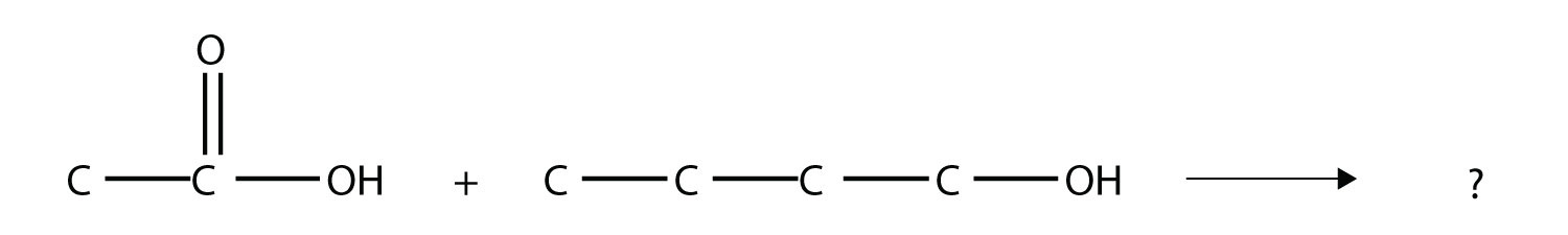 El ácido etanoico reacciona con butanol.