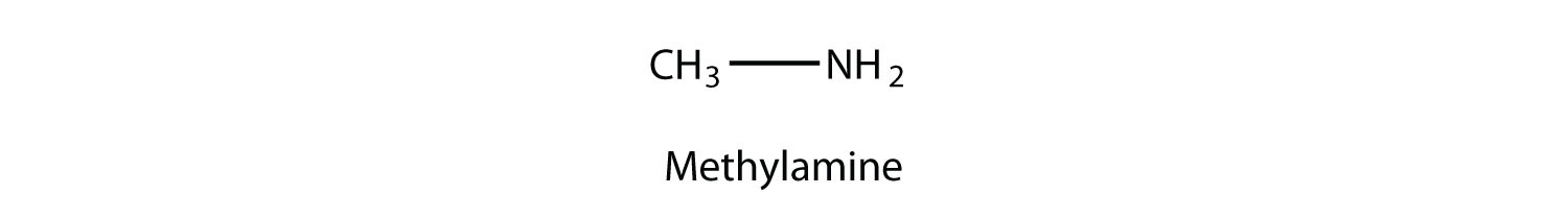Metilamina: CH3NH2