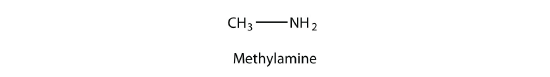 Methylamine: CH3NH2