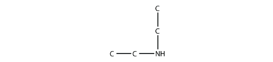 Structure of diethylamine.