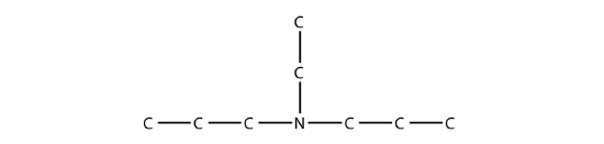 Structure of etyhldipropylamine.