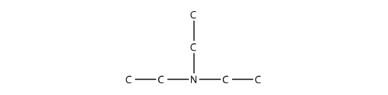Three ethyl  groups are bound to a Nitrogen.