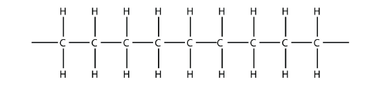 A chain of nine carbons that is left open ended on both sides.