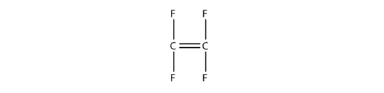 CF2 double bonded to another CF2.