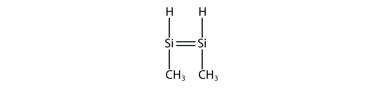 SiCh3h con doble enlace a SiCh3h.